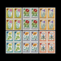 Centenarul Grădinii Botanice din București (dantelat), bloc de 4 timbre, 1961 LP 524B