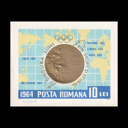 Medalii Olimpice, dantelate, coliță nedantelată 1964 LP 597