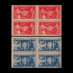 Frontul Plugarilor bloc de 4 timbre 1945 LP 179A