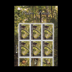 Europa 2011 - Păduri, minicoală de 6 timbre și 3 tabsuri, LP 1899C