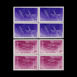 Conferința Telecomunicațiilor - Moscova, bloc de 4 timbre, 1958 LP 451A