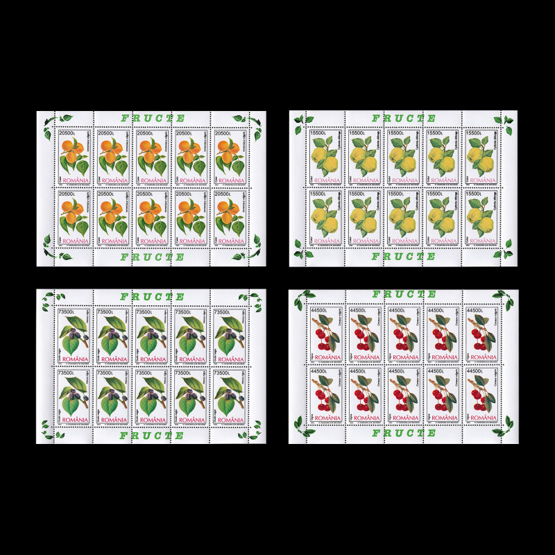 Fructe, minicoli de 10 timbre, 2002, LP 1596A