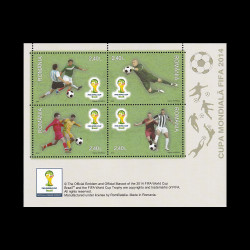 Cupa Mondială FIFA 2014, bloc de 4 timbre LP 2027