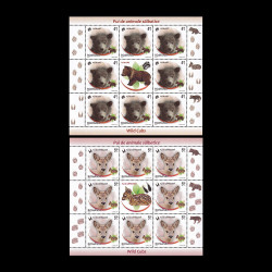 Pui de animale sălbatice, minicoală de 8 timbre și 1 vinietă, 2012 LP 1960D