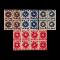 Congresul ARLUS bloc de 4 timbre 1946 LP 202a