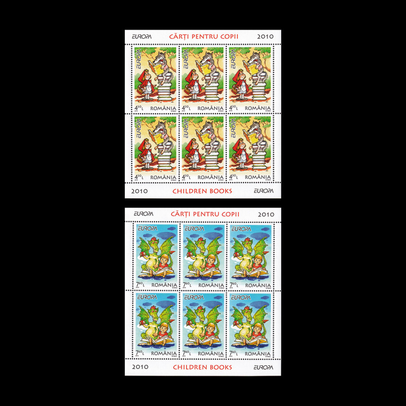 Europa 2010 - Cărți pentru copii, minicoală de 6 timbre, LP 1862D