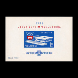 Jocurile Olimpice Innsbruck, coliță nedantelată 1963 LP 572