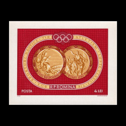 Medalii de aur, J.O. Melbourne (1956), Roma (1960), coliță nedantelată 1961 LP 529