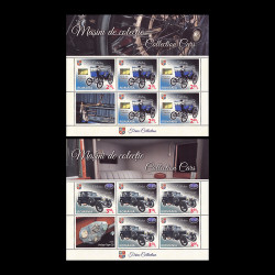 Mașini de colecție, minicoală de 5 timbre cu manșetă ilustrată și o vinietă 2017 LP 2157c