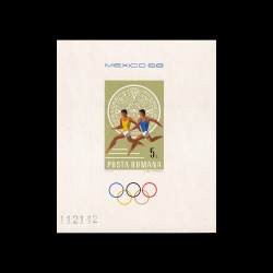 Jocurile Olimpice de Vară – Mexic, coliță nedantelată, 1968, LP 681