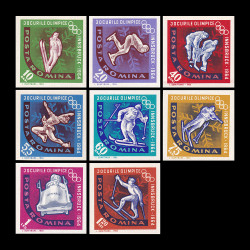 Jocurile Olimpice Innsbruck, culori schimbate, nedantelate 1963 LP 571A