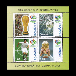 Cupa Mondială FIFA - Germania 2006, bloc de 4 timbre LP 1727a
