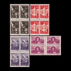 Seceta blocuri de 4 timbre 1947 LP 206A