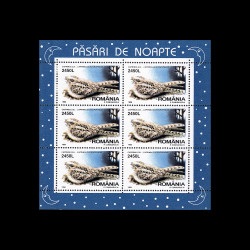 Păsări de noapte, minicoli de 6 timbre, 1998,  LP 1458A