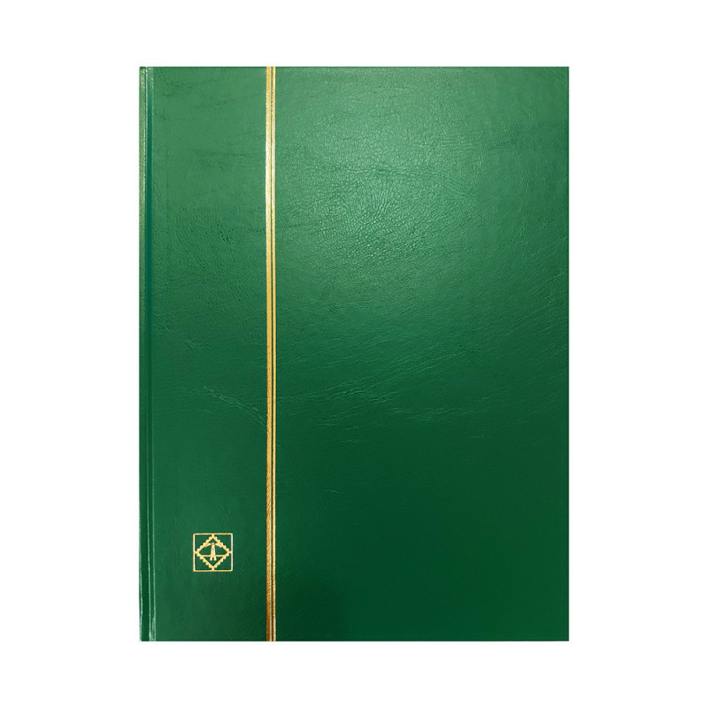 Clasor timbre 64 pagini negre, 32 file, copertă Verde, seria Basic, marca Leuchtturm LS4/32G