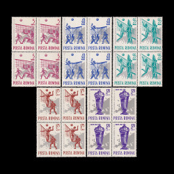 Campionatele Europene de Volei, blocuri de 4 timbre, 1963 LP 569a
