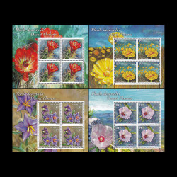Florile deșertului, minicoală de 4 timbre și manșetă ilustrată 2014 LP 2012B