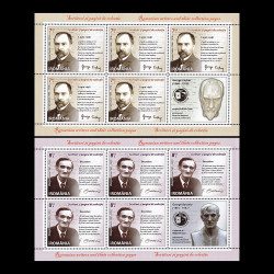 Scriitori și pagini de colecție, minicoală de 5 timbre și 1 vinietă 2014 LP 2051B