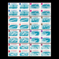 Sporturi nautice, blocuri de 4 timbre nedantelate 1962 LP 538c