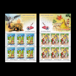 Europa 2010 - Cărți pentru copii, minicoală de 6 timbre cu manșetă ilustrată, LP 1862A