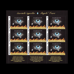 Lacrimile îngerilor, minicoală de 9 timbre și 3 tabsuri 2015 LP 2085a