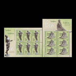 Emisiune comună România - Brazilia, Sculpturi: Eva, minicoală de 6 timbre 2015 LP 2089b