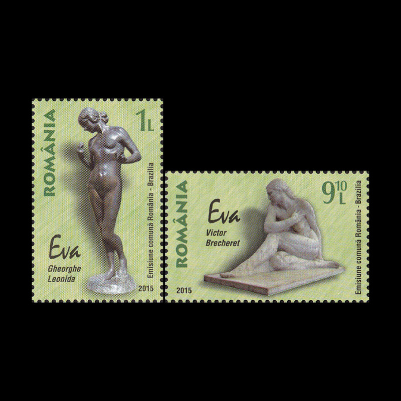 Emisiune comună România - Brazilia, Sculpturi: Eva, 2015 LP 2089