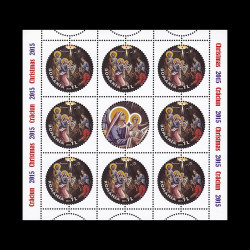 Crăciun 2015, minicoală de 8 timbre și 1 vinietă LP 2082e