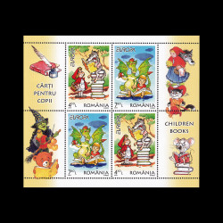 Europa 2010 - Cărți pentru copii, bloc de 4 timbre (2 serii), LP 1862B