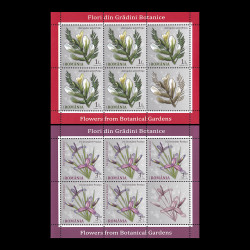 Flori din Grădini Botanice, minicoală de 5 timbre și 1 vinietă 2015 LP 2071b