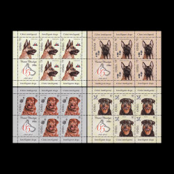 Câini inteligenți, minicoală de 5 timbre și 1 vinietă 2015 LP 2084b