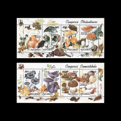 Ciuperci comestibile și otrăvitoare, blocuri de 4 timbre, 1994, LP 1349