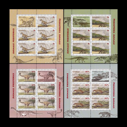 Animale preistorice, minicoală de 5 timbre și 1 vinietă 2016 LP 2092c
