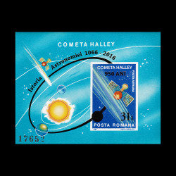 Istoria astronomiei, Cometa Halley 950 ani, coliță nedantelată (supratipar) 2016 LP 2102