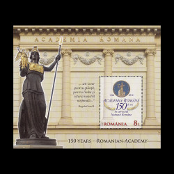 Academia Română, 150 de ani coliță dantelată 2016 LP 2099a