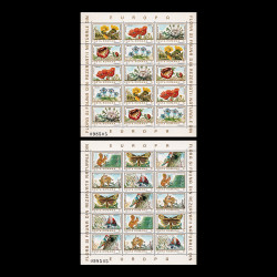 Floră și faună din rezervații naturale din Europa, minicoală de 15 timbre, 1983, LP 1084A