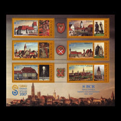 Sibiu - Capitală culturală Europeană, bloc de 6 timbre 2007 LP 1769b