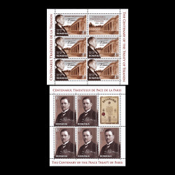 Tratatele de Pace de la Paris (1919 - 1920), minicoală de 5 timbre și 1 vinietă 2020 LP 2305c