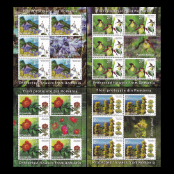 Flori protejate din România, minicoală de 5 timbre și 1 vinietă 2020 LP 2296a