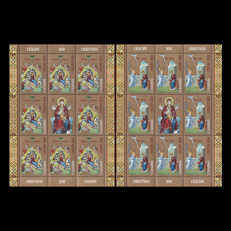 Crăciun 2020 minicoală de 8 timbre și 1 vinietă LP 2306b