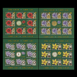 Ceasul florilor I (uzuale), minicoală de 8 timbre și o vinietă 2013 LP 1966C