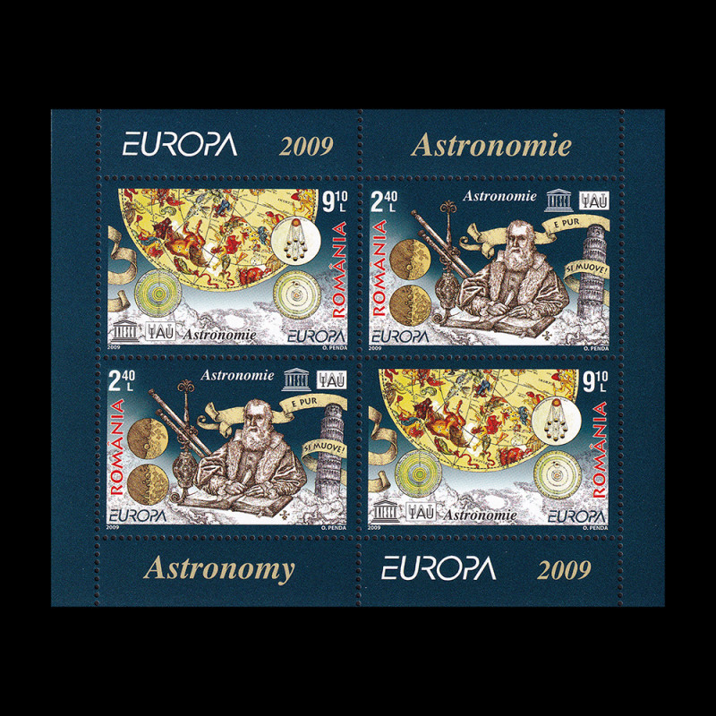 Europa 2009 - Astronomie, bloc de 2 serii, LP 1832B