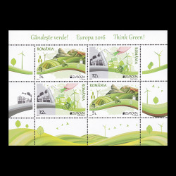 Europa 2016: Găndește verde! bloc de 2 serii Tip II LP 2103b