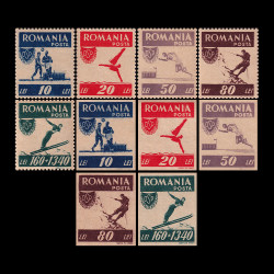 Organizația Sportului Popular (O.S.P.), dantelat și nedantelat 1946 LP 199