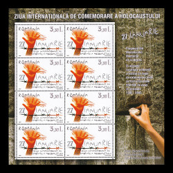 Ziua Internațională de Comemorare a Holocaustului, minicoală de 8 timbre 2007 LP 1754b