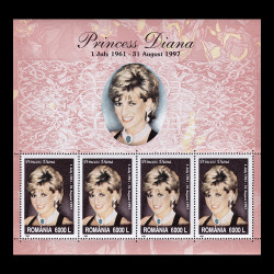 Diana, Prințesa de Wales bloc de 4 timbre 1999 LP 1498a