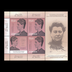 Femei celebre din România, minicoli de 3 timbre și 1 vinietă 2021 LP 2317c