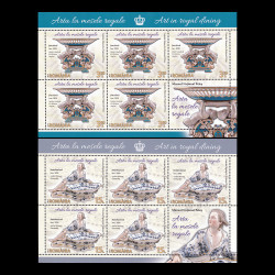Artă la mesele regale, minicoli de 5 timbre și 1 vinietă 2017 LP 2165c