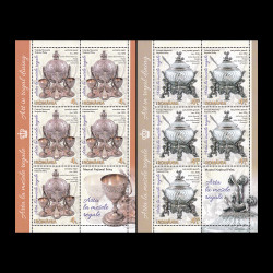 Artă la mesele regale, minicoli de 5 timbre și 1 vinietă 2017 LP 2165c