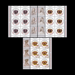 Coroanele Regilor României, minicoli de 6 timbre și 3 viniete 2013 LP 1970c